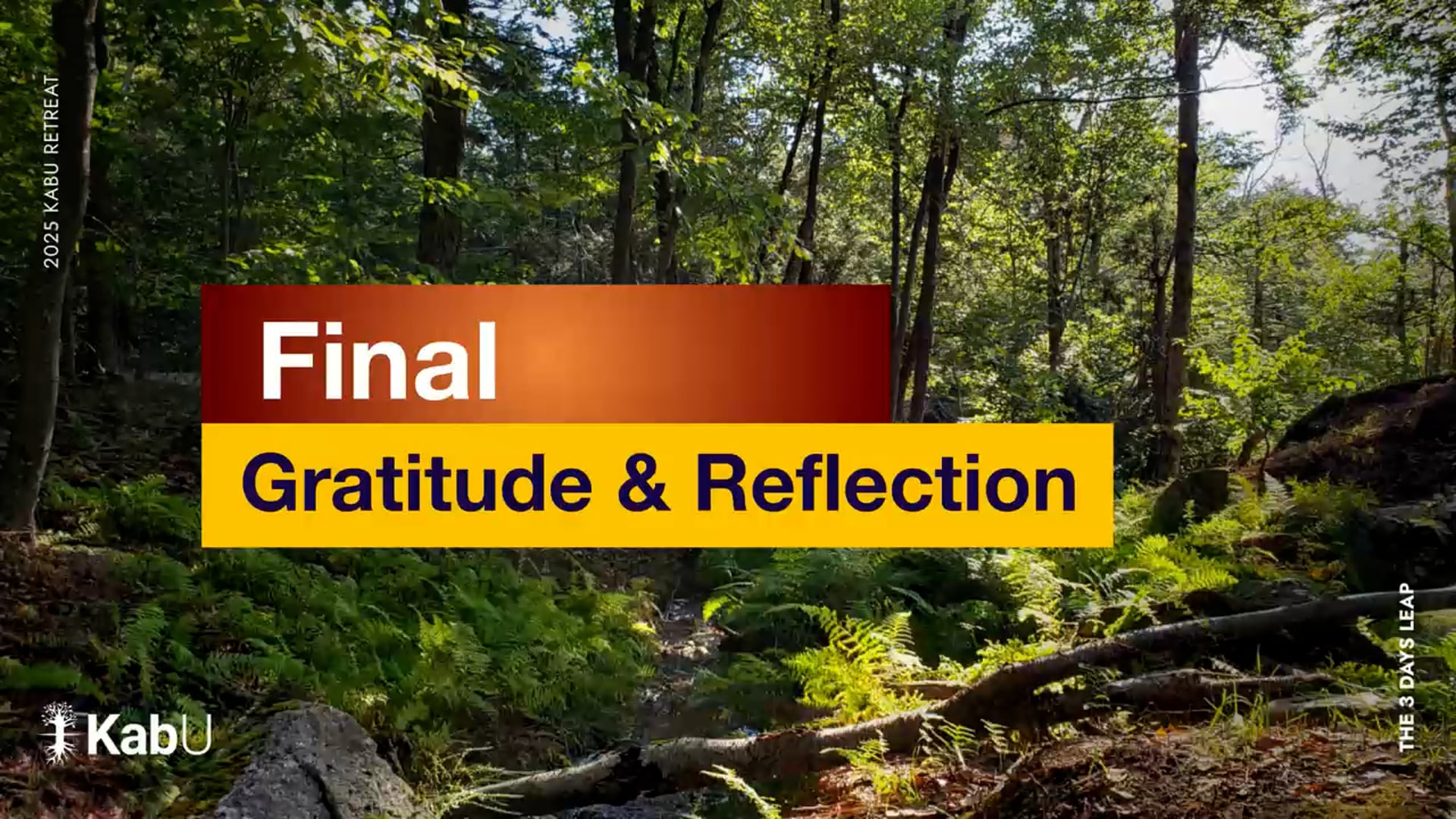 Sep 07, 2025 – Final – Gratitude & Reflection