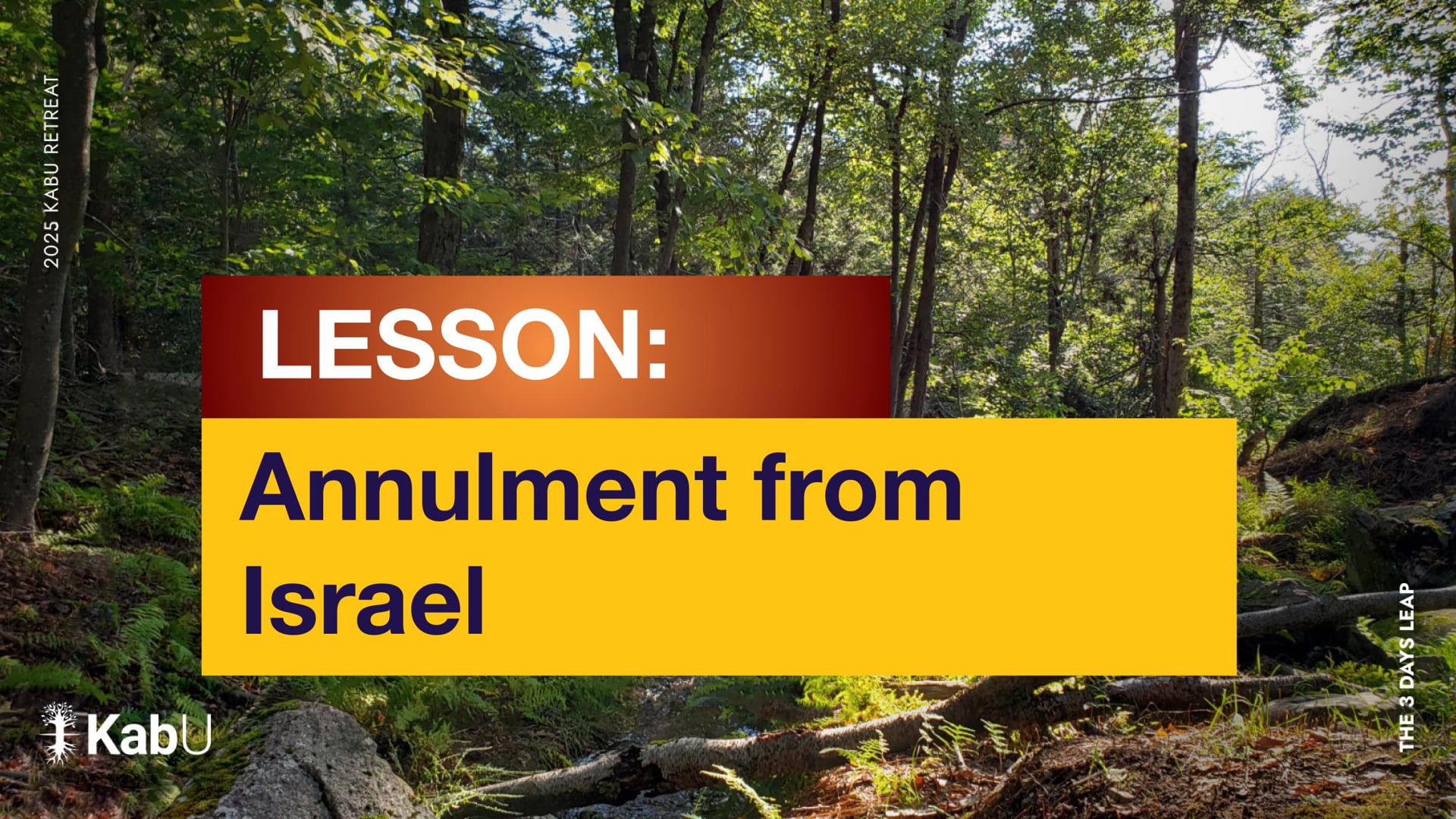 Sep 6, 2025 – Annulment from Israel