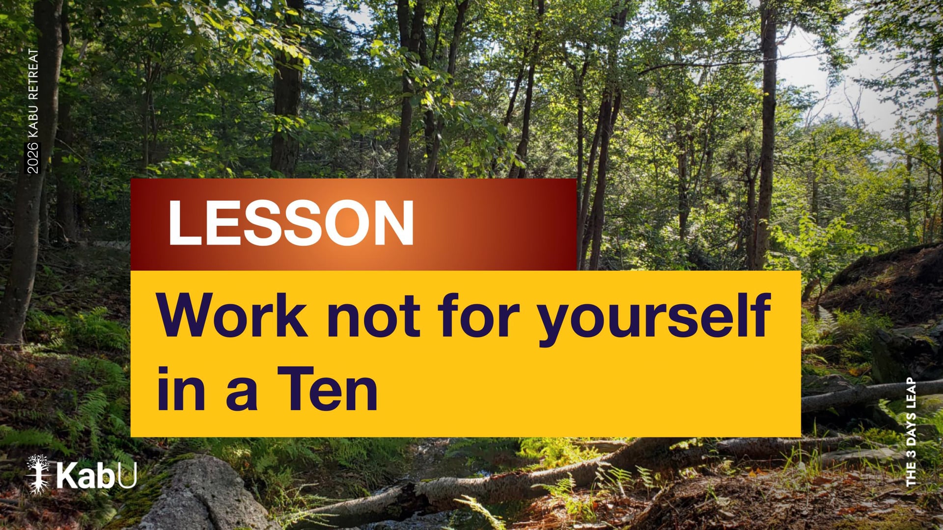 Jun 13, 2026 – Work Not For yourself in a Ten
